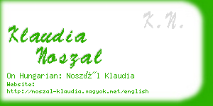 klaudia noszal business card